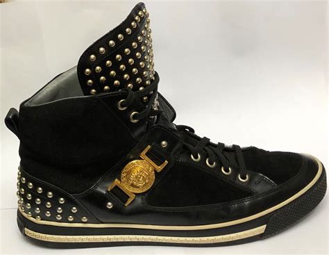 versace medusa black high top